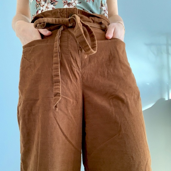 Brown corduroy flared pants - Picture 3 of 3